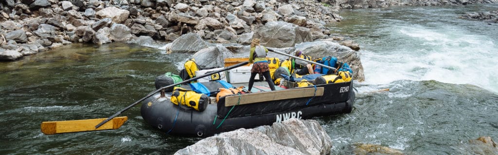 Sweep boat on the Middle Fork of the Salmon River