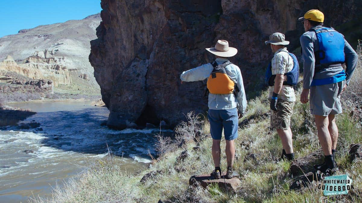 Scouting Whistling Bird Rapid on the Owyhee River