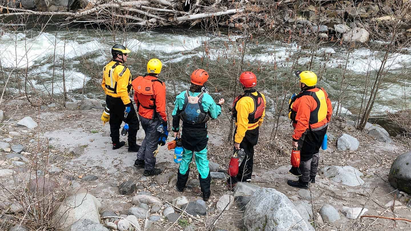 Dressed for success during a scout on the Hood River