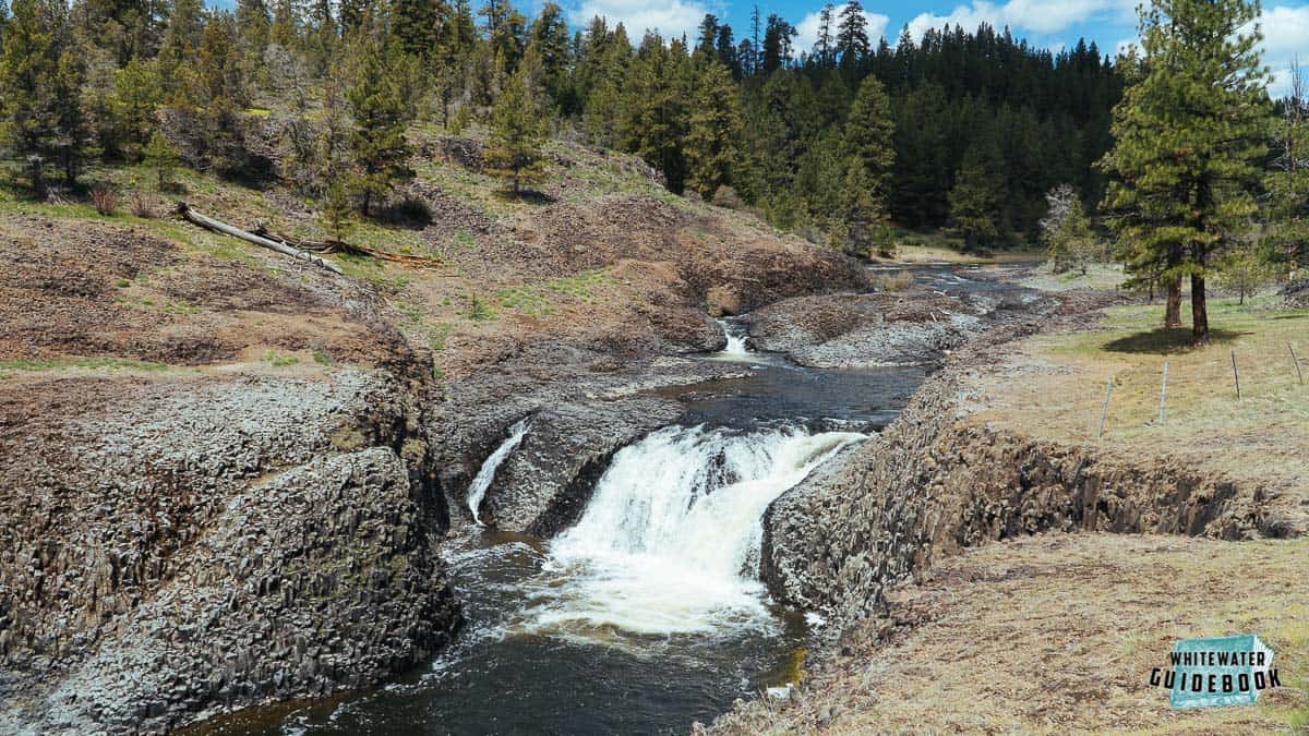 Upper Falls on the North Fork of the Crooked River at Low Water