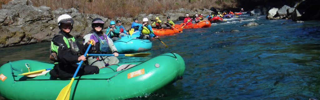 R2 rafters at Boatsmith whitewater race photo by Nicole