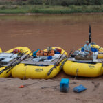 Rafts at Camp in the Grand Canyon