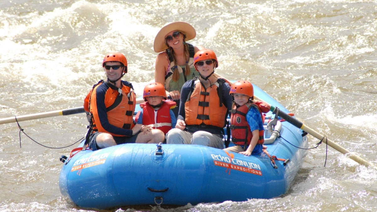 Rafting with your family is the best