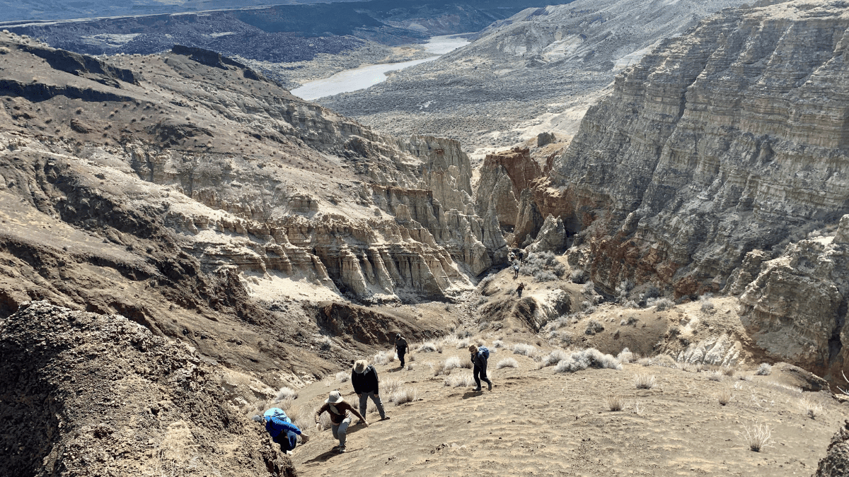 Hiking Up Lambert Dome