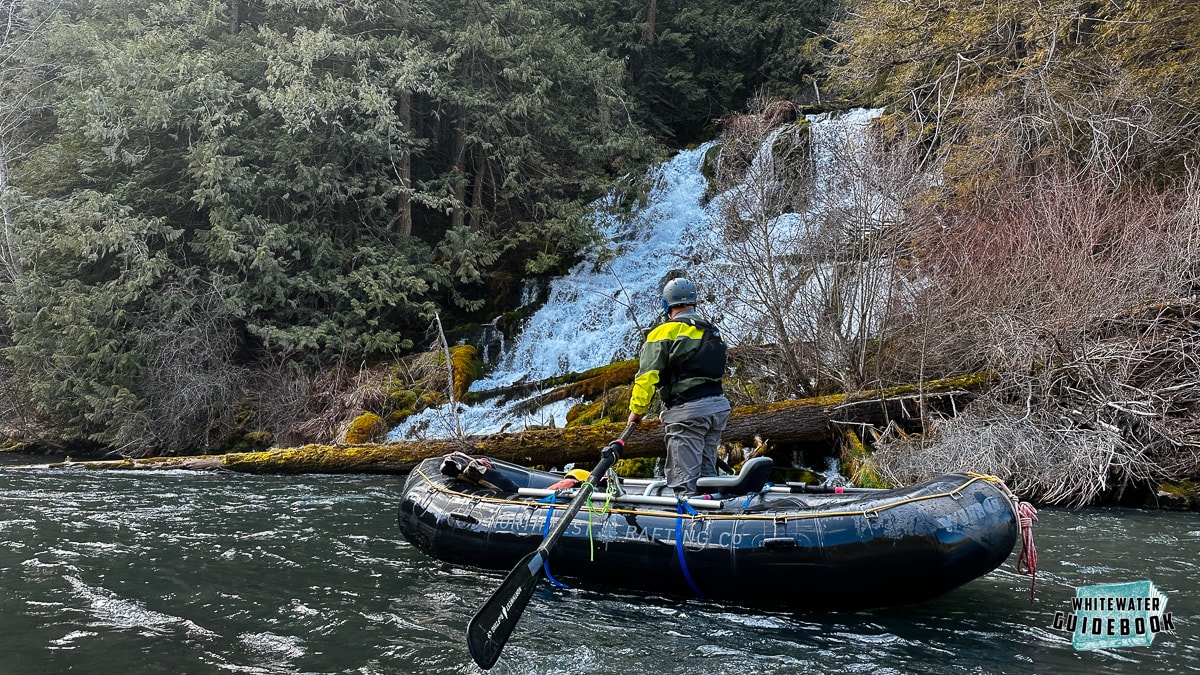 Rowing by Wonder Falls on the Klickitat River