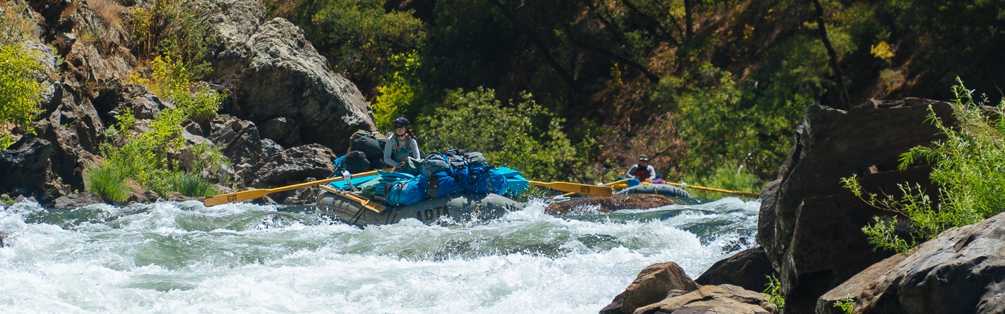 Rowing Gray’s Grindstone Rapid on the Tuolumne River