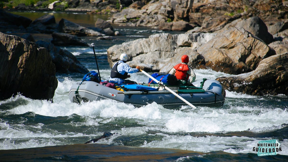 Rowing Hell's Kitchen Rapid on the Tuolumne River