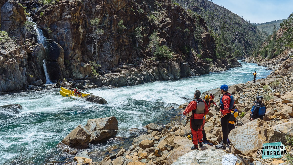 Scouting Scout Rapid on the North Fork of the Smith River