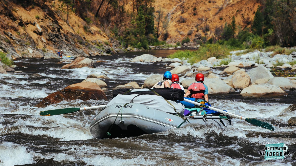 Just above Indecision Rock in Rock Garden Rapid on the Tuolumne River