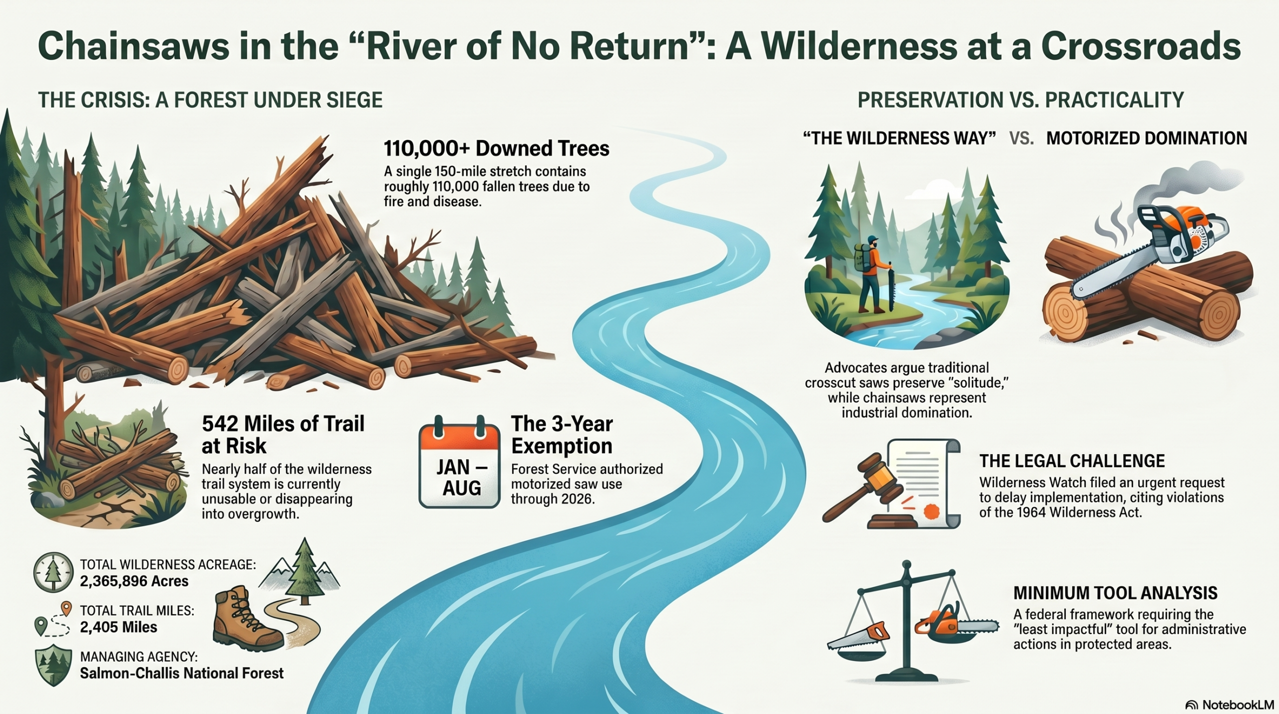 Chain Saws in the Frank Church Infographic